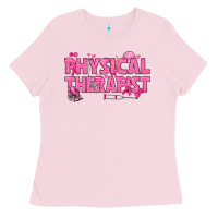 Bubblegum Pink breast cancer physical therapist Ladies Tee - texasbilliewilder