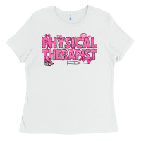 White breast cancer physical therapist Ladies Tee - texasbilliewilder