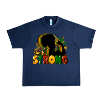 Navy She is strong Black History Urban Heavy Tee - HowdyJamesFarm