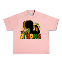Salmon She is strong Black History Urban Heavy Tee - HowdyJamesFarm