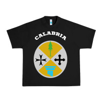 Black Calabria Coat of arms  Flag souvenir Italy Urban Heavy Tee - longCreatives