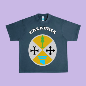Calabria Coat Of Arms  Flag Souvenir Italy Urban Heavy Tee Designed By Longcreatives