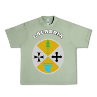 Oil Green Calabria Coat of arms  Flag souvenir Italy Urban Heavy Tee - longCreatives