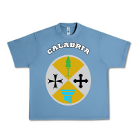 Pebble Blue Calabria Coat of arms  Flag souvenir Italy Urban Heavy Tee - longCreatives