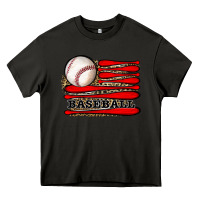 Asphalt leopard baseball flag Heavy Core Tee - JahusDesignShop