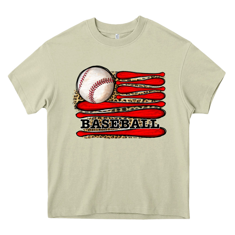 Leopard Baseball Flag Heavy Core Tee by JahusDesignShop | Teevron