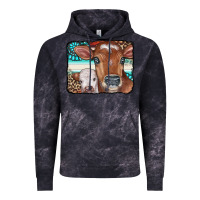 Cloud Black Cows Serape Leopard Gemstone Vintage Hoodie - CowCowDesign