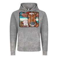 Cloud Rock Cows Serape Leopard Gemstone Vintage Hoodie - CowCowDesign