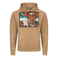 Vintage Camel Cows Serape Leopard Gemstone Vintage Hoodie - CowCowDesign