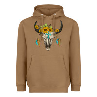 Toasted Coconut bull skull western Heavyweight Hoodie - BarkalooDesign