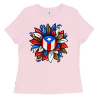 Bubblegum Pink puerto rico sunflower Ladies Tee - texasbilliewilder