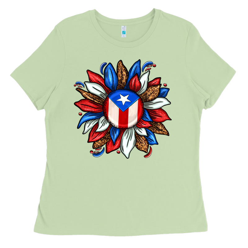 Puerto Rico Sunflower Ladies Tee by texasbilliewilder | Teevron