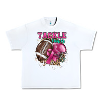 White Tackle Cancer Urban Heavy Tee - HowdyJamesFarm