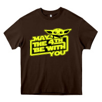 Chocolate Brown may the 4th be with you Heavy Core Tee - longCreatives