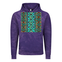 Cloud Purple Aztec Turquoise Pattern Vintage Hoodie - CowCowDesign