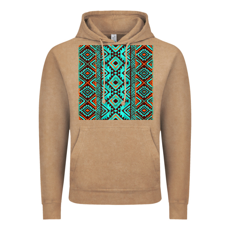 Aztec Turquoise Pattern Vintage Hoodie by CowCowDesign | Teevron