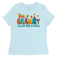 Baby Blue customized this grammy loves her little pumpkins Ladies Tee - texasbilliewilder