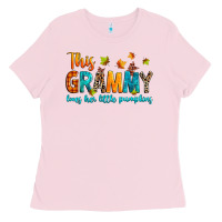 Bubblegum Pink customized this grammy loves her little pumpkins Ladies Tee - texasbilliewilder