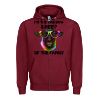 Burgundy i'm the rainbow sheep of the family suffolk sheep Zipper Hoodie - Artiststas