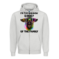 Dove Grey i'm the rainbow sheep of the family suffolk sheep Zipper Hoodie - Artiststas