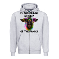 Heather Grey i'm the rainbow sheep of the family suffolk sheep Zipper Hoodie - Artiststas