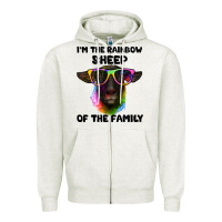Oatmeal Heather i'm the rainbow sheep of the family suffolk sheep Zipper Hoodie - Artiststas