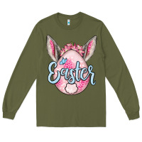 Army Green Easter egg Long Sleeve Tee - OliviaCreatesArt