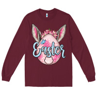 Burgundy Easter egg Long Sleeve Tee - OliviaCreatesArt