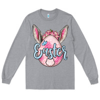 Heather Grey Easter egg Long Sleeve Tee - OliviaCreatesArt