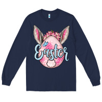 Navy Easter egg Long Sleeve Tee - OliviaCreatesArt