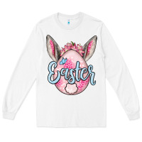 White Easter egg Long Sleeve Tee - OliviaCreatesArt