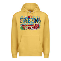 Antique Gold It's Freezing Season Premium Hoodie - CowhideDigitalArt