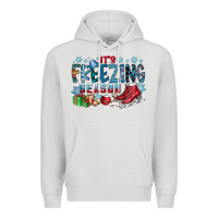 Dove Grey It's Freezing Season Premium Hoodie - CowhideDigitalArt