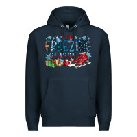 Navy It's Freezing Season Premium Hoodie - CowhideDigitalArt