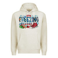 Oatmeal Heather It's Freezing Season Premium Hoodie - CowhideDigitalArt