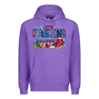 Purple It's Freezing Season Premium Hoodie - CowhideDigitalArt