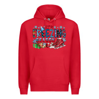 Red It's Freezing Season Premium Hoodie - CowhideDigitalArt
