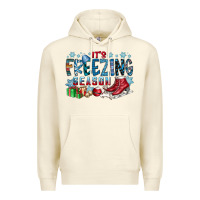 Sandshell It's Freezing Season Premium Hoodie - CowhideDigitalArt