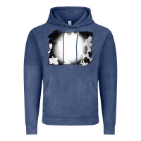 Vintage Denim Cowhide Bleached Vintage Hoodie - CowCowDesign