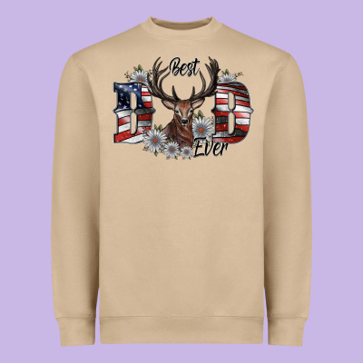 Best Dad Ever Heavyweight Sweatshirt Designed By Sublimationcraftshop