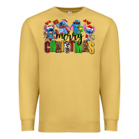 Antique Gold merry christmas stitch Premium Sweatshirt - AdoDesignShop
