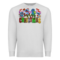 Dove Grey merry christmas stitch Premium Sweatshirt - AdoDesignShop