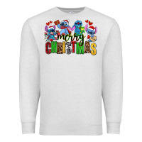 Oatmeal Heather merry christmas stitch Premium Sweatshirt - AdoDesignShop