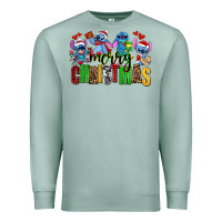 Seafoam merry christmas stitch Premium Sweatshirt - AdoDesignShop