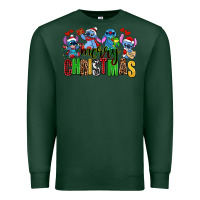 Sports Green merry christmas stitch Premium Sweatshirt - AdoDesignShop
