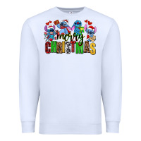 White merry christmas stitch Premium Sweatshirt - AdoDesignShop