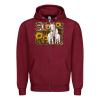 Burgundy gats baby gots sunflowers wooden serape leopard Zipper Hoodie - Artiststas