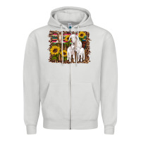 Dove Grey gats baby gots sunflowers wooden serape leopard Zipper Hoodie - Artiststas