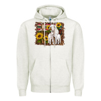 Oatmeal Heather gats baby gots sunflowers wooden serape leopard Zipper Hoodie - Artiststas