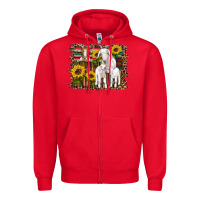 Red gats baby gots sunflowers wooden serape leopard Zipper Hoodie - Artiststas